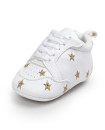 First Walker Fashion PU Leather cotton sole casual shoes first walking shoes Star white color